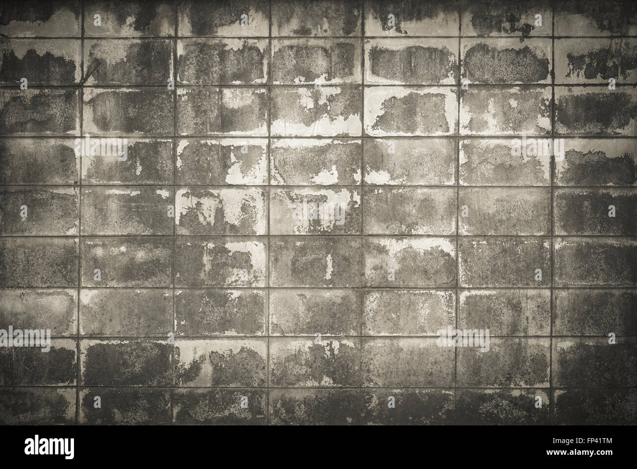 Il vecchio Sfondo mattone o texture come in bianco e nero. Foto Stock