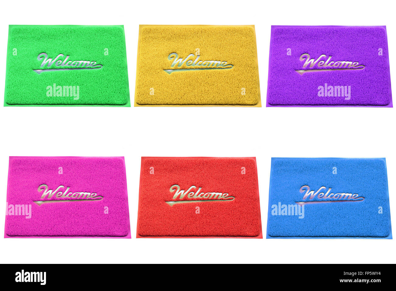 Benvenuto capet porta isolata su sfondo bianco. Foto Stock