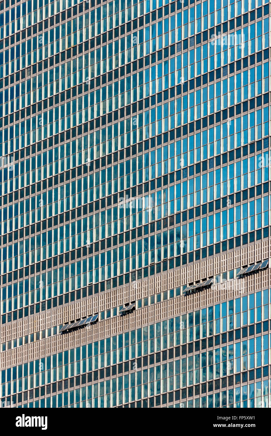 Dettagli architettonici della facciata della United Nation Headquarters (lo stile internazionale). Turtle Bay, Manhattan New York City Foto Stock