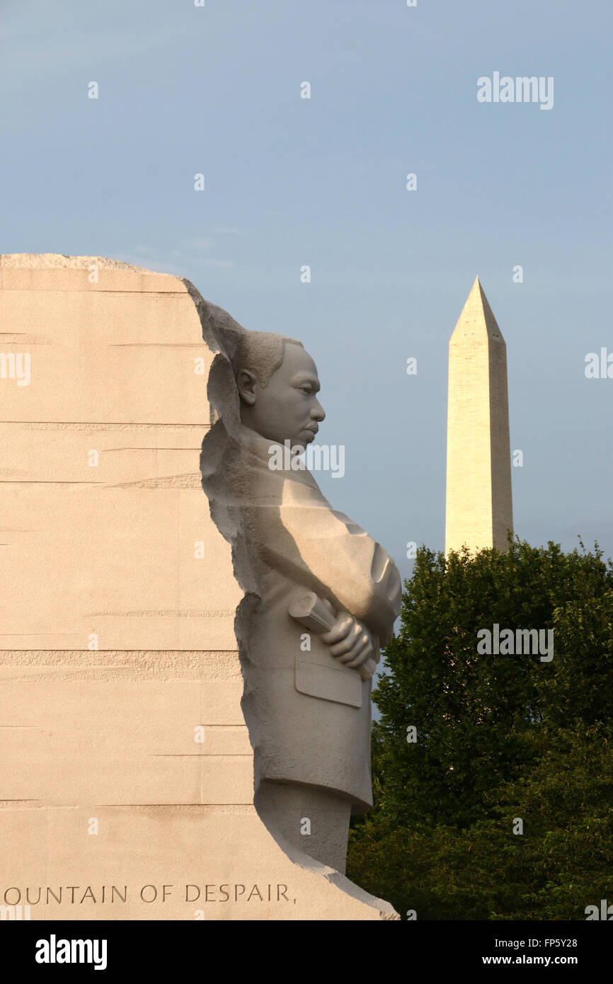 Martin Luther King memorial Washington D.C. Foto Stock