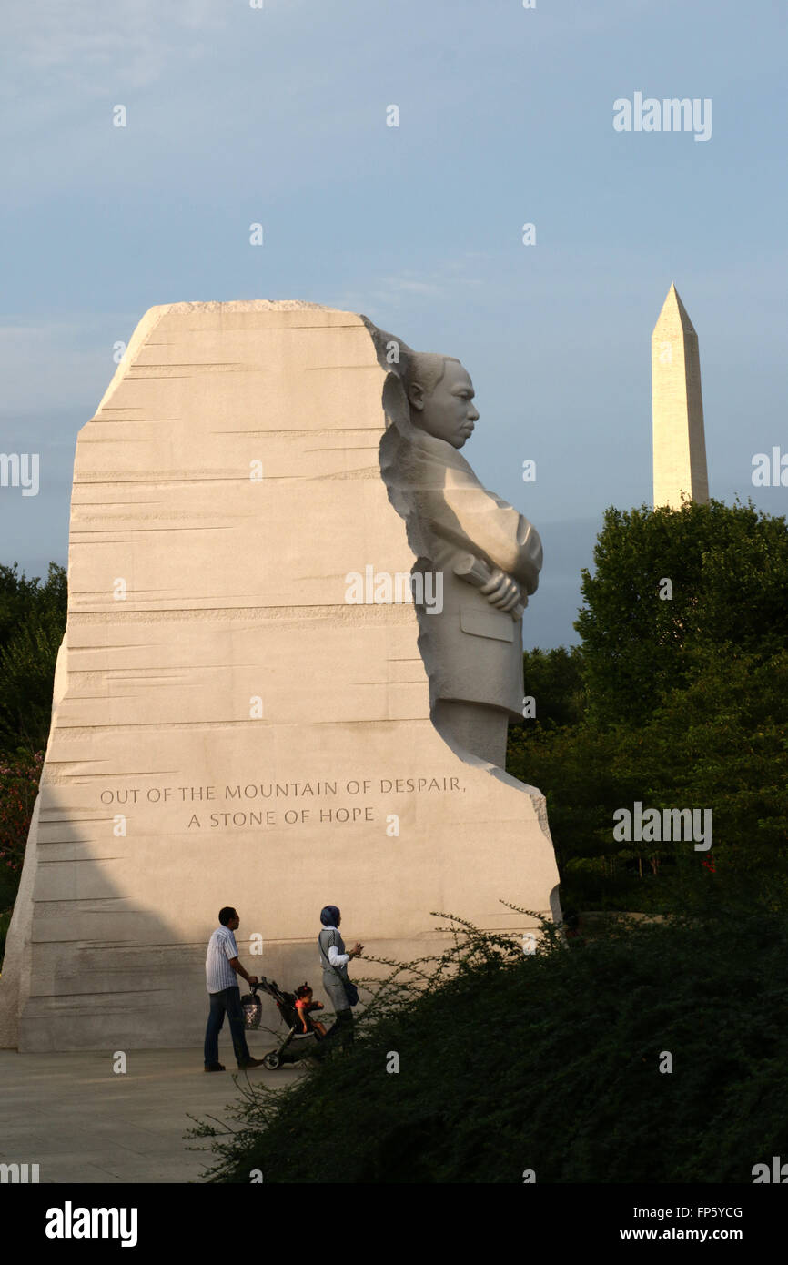 Martin Luther King memorial Washington D.C. Foto Stock