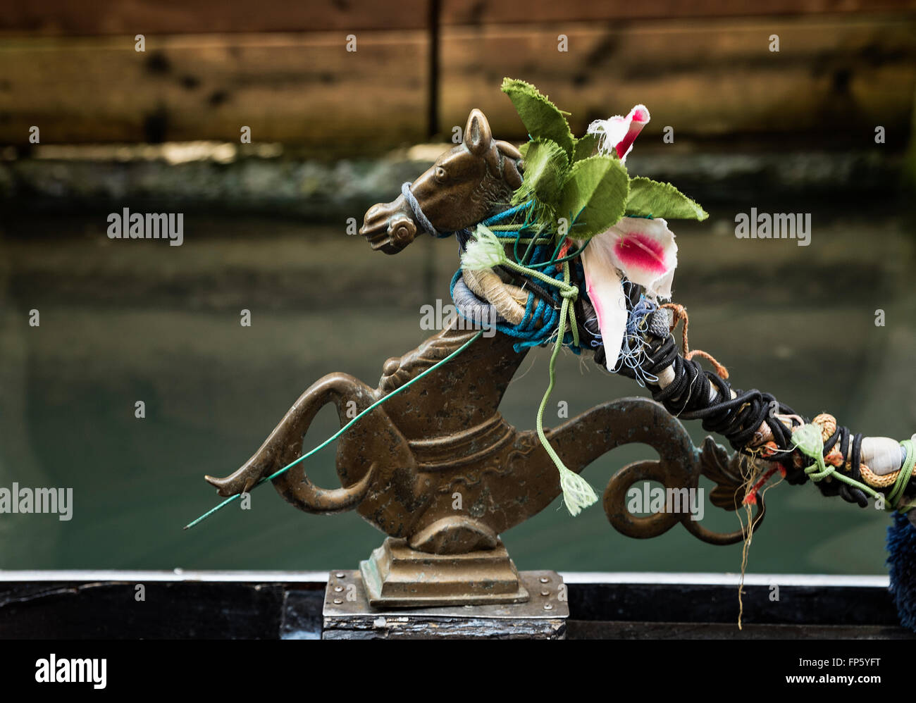 Dettaglio Gondola, Venezia, Italia Foto Stock