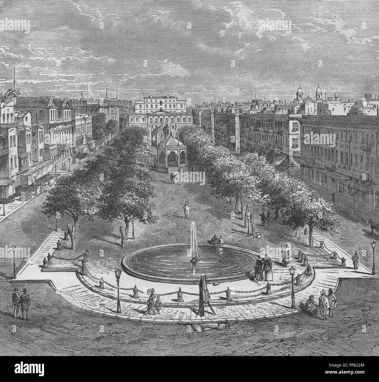 Alessandria: Luogo Mehemet AH, antica stampa 1882 Foto Stock