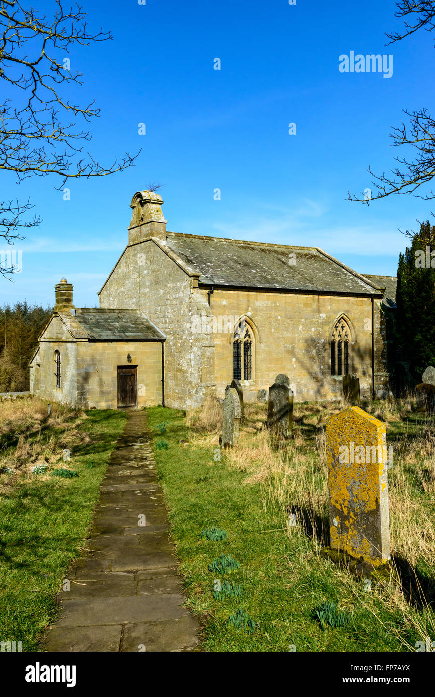 St Wilfrids Chiesa, Kirkharle, Northumberland Foto Stock