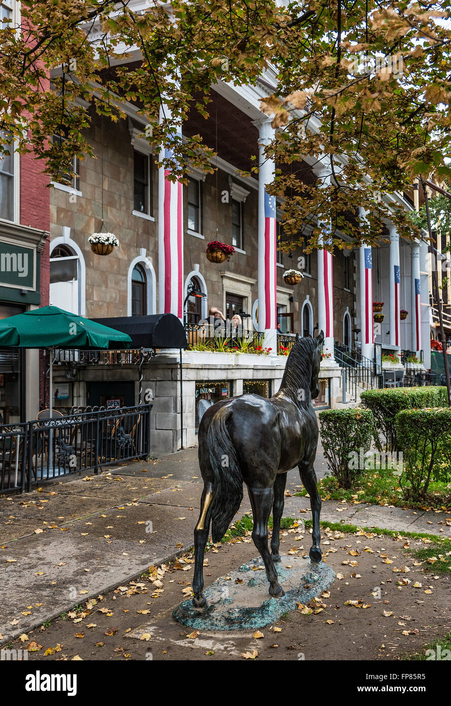 Downtown Saratoga Springs, New York, Stati Uniti d'America Foto Stock