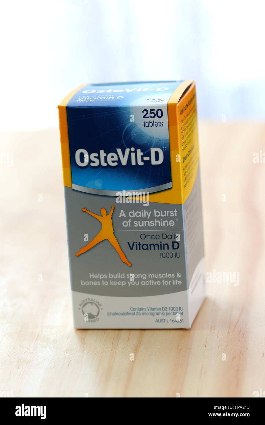 Ostevit D vitamina D per pazienti adulti Foto Stock