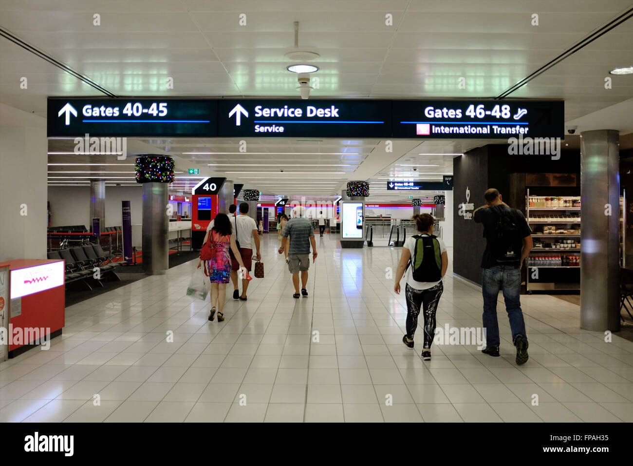 Lounge di transito dall'aeroporto di Brisbane Australia Foto Stock