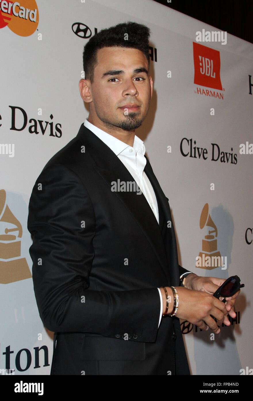 Clive Davis 2016 Pre-Grammy gala tenutosi presso il Beverly Hilton Hotel dotato di: Afrojack dove: Los Angeles, California, Stati Uniti quando: 14 Feb 2016 Foto Stock