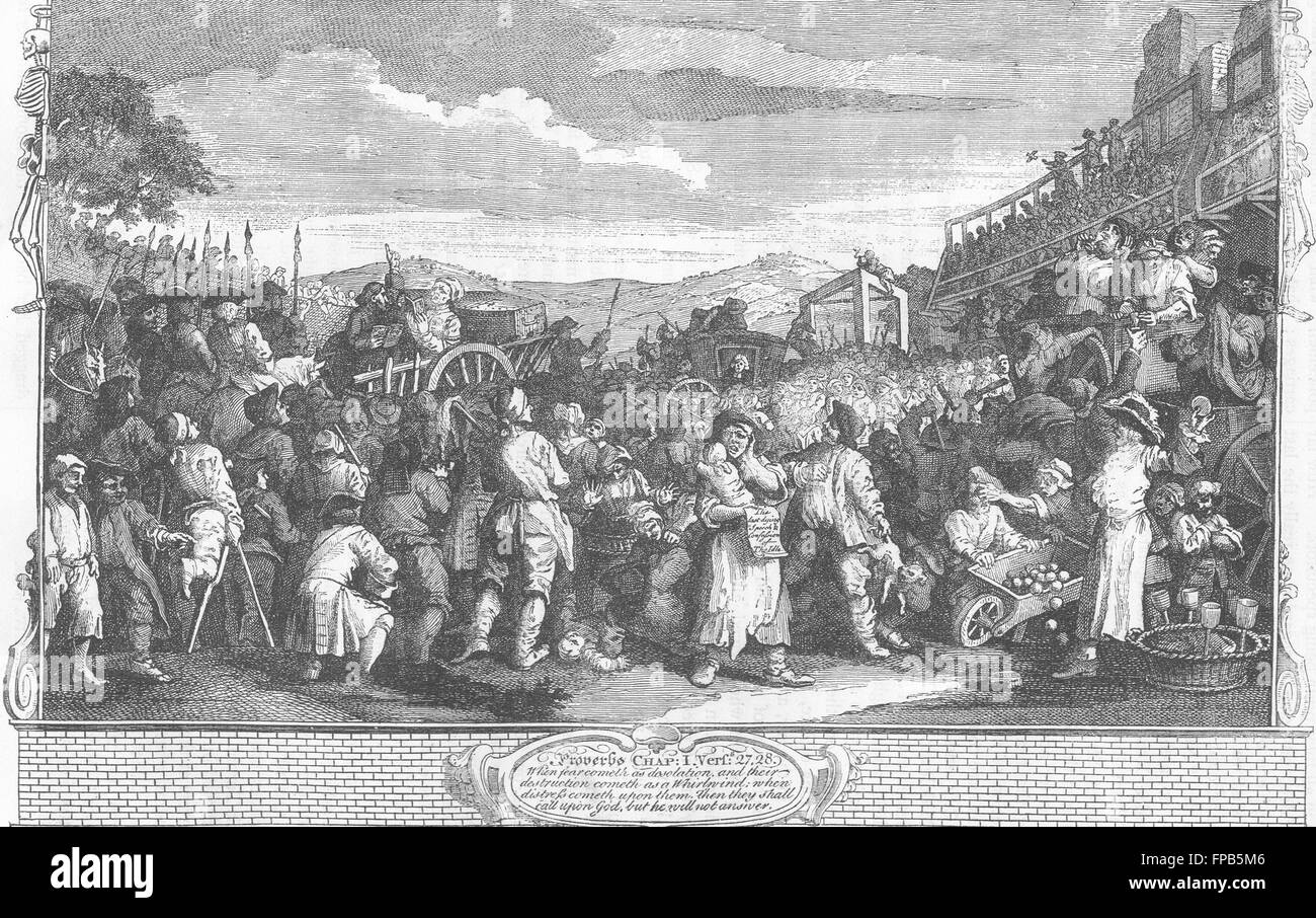 Londra: Tyburn: Minimo apprendista eseguito , antica stampa 1880 Foto Stock