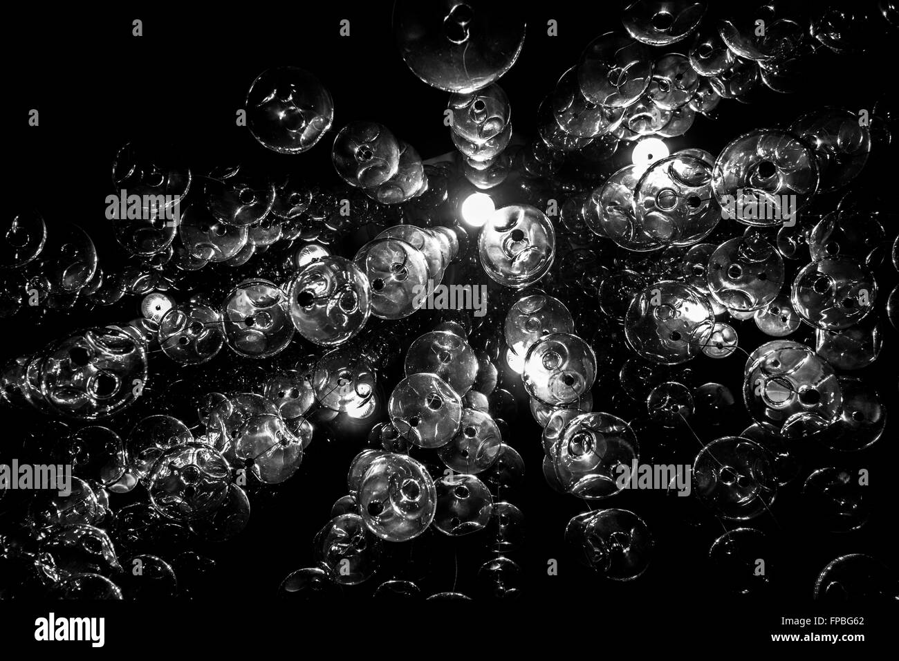 Composizione astratta di vetro Foto Stock