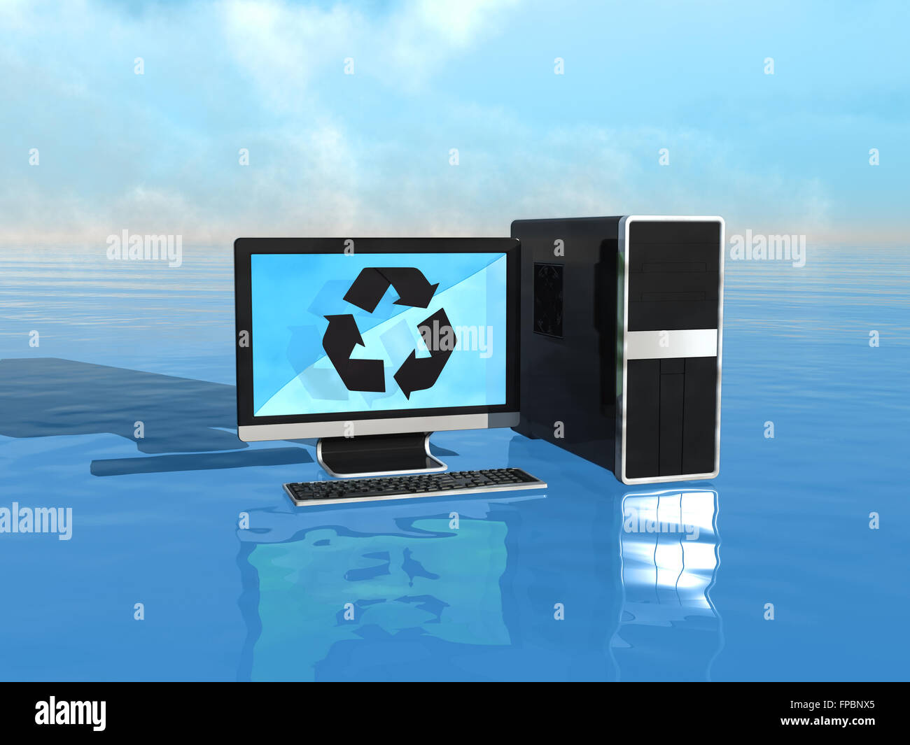 Eco-friendly computer - Salvare il mondo e riciclare hardware Foto Stock