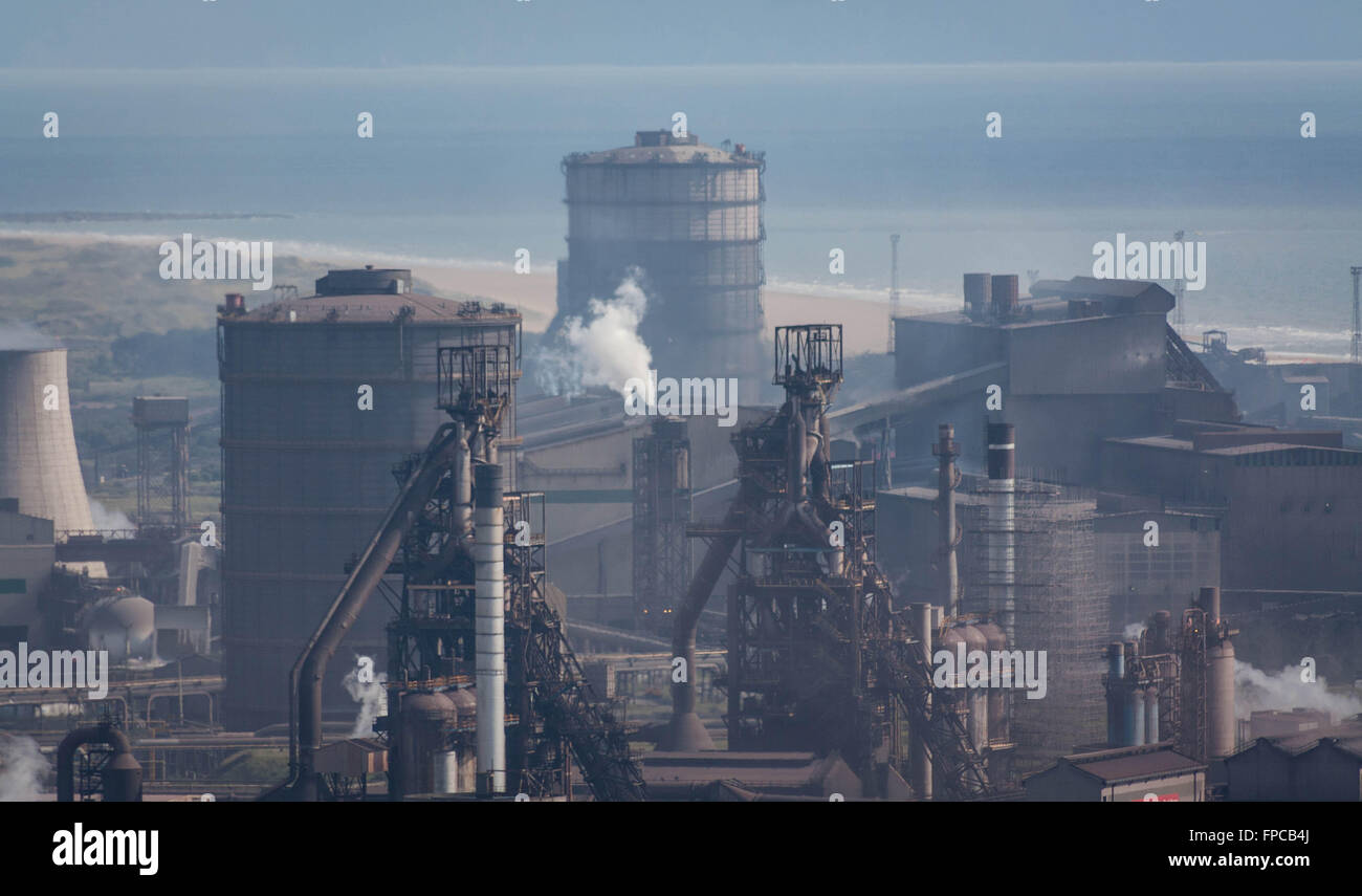 Port Talbot Steel Works Foto Stock