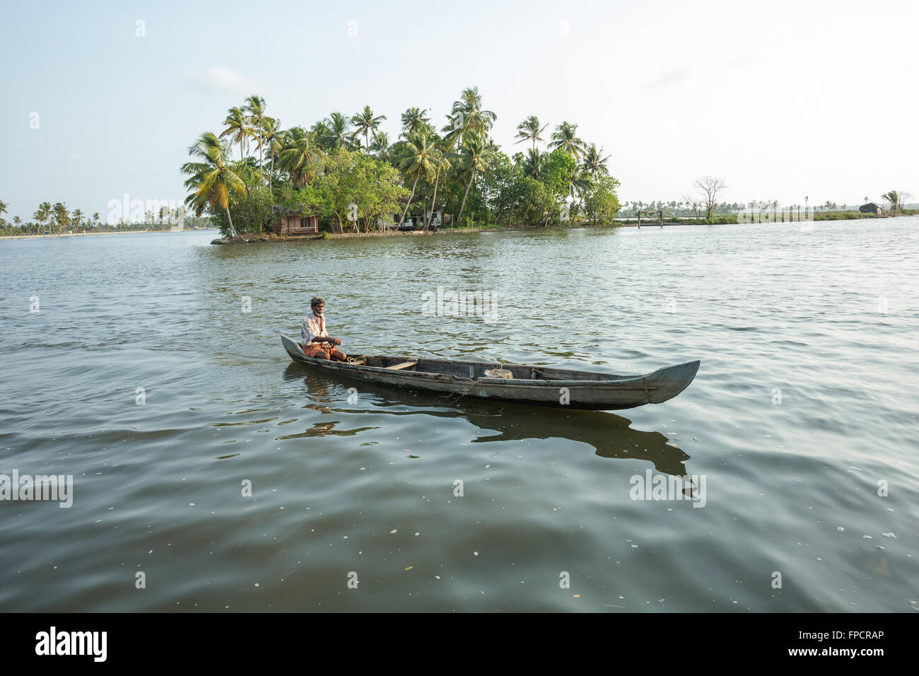India Kerala Backwaters Foto Stock