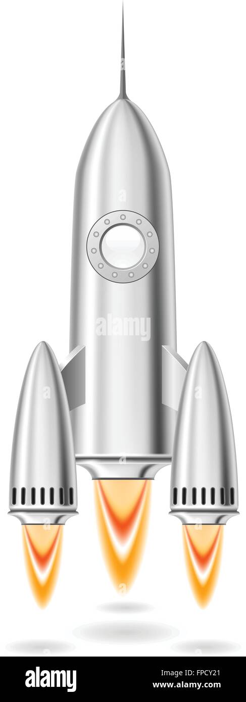 Metallo di lancio del razzo realizzato con maglie di gradiente Illustrazione Vettoriale