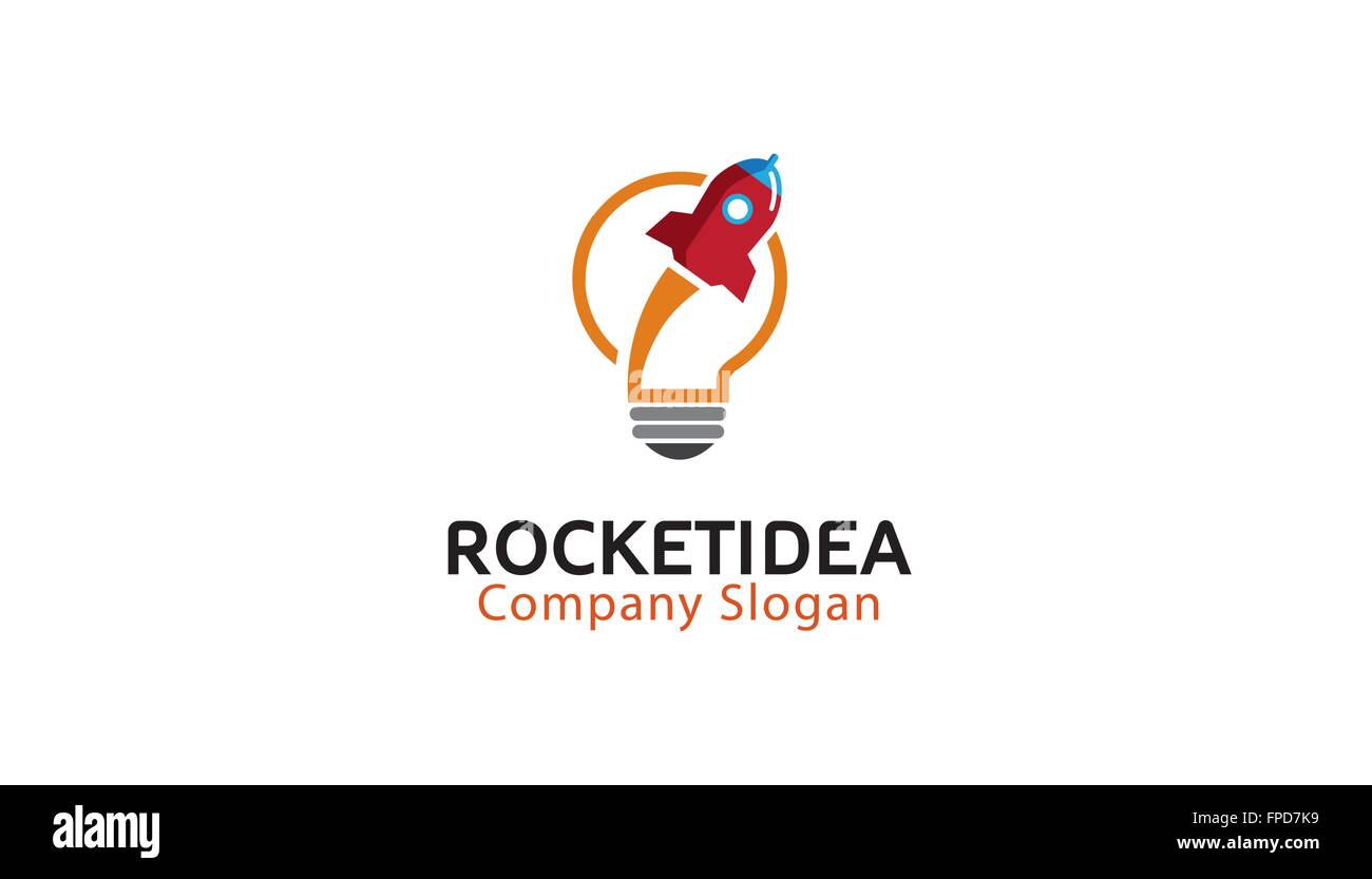 Rocket Idea Design Illustrazione Illustrazione Vettoriale