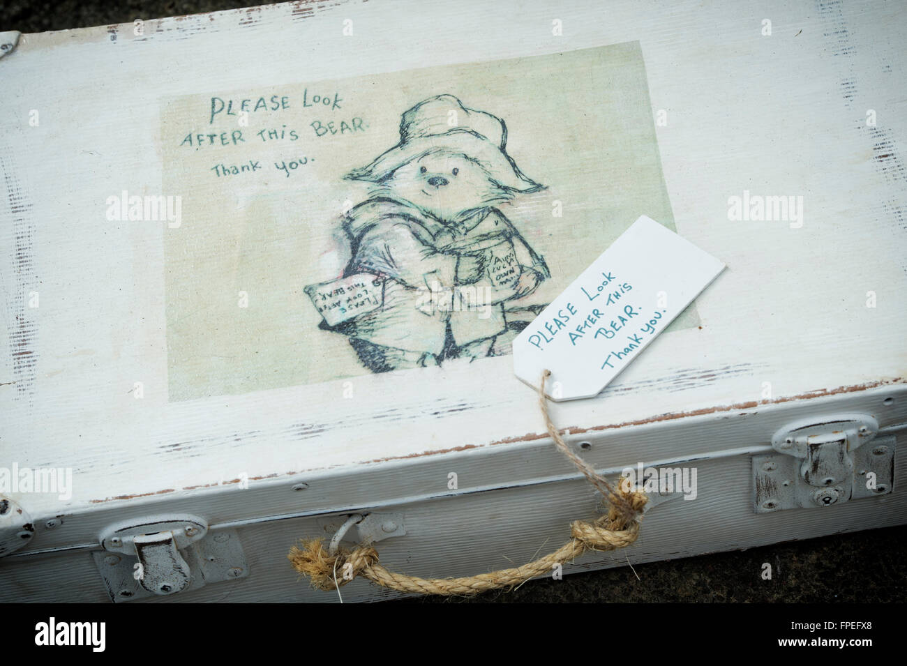 Paddington Bear valigia. REGNO UNITO Foto Stock
