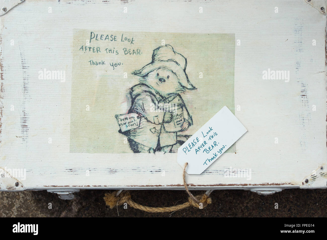 Paddington Bear valigia. REGNO UNITO Foto Stock