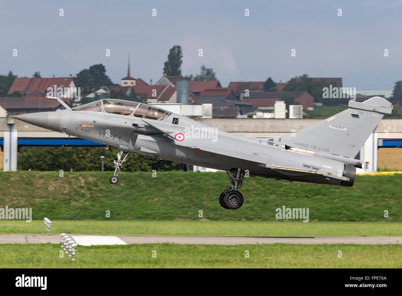 Francese Air Force (Armée de l'aria) Dassault Rafale multirole Fighter Aircraft. Foto Stock