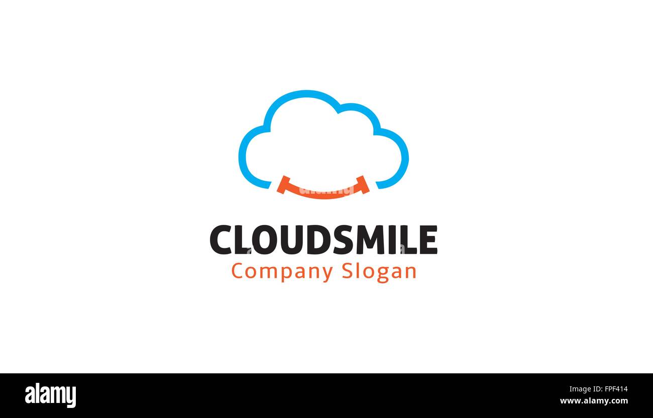 Il Cloud Smile Design Illustrazione Illustrazione Vettoriale