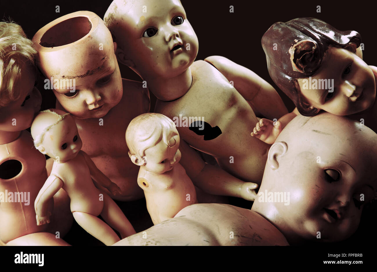Raccapricciante bambole Foto Stock