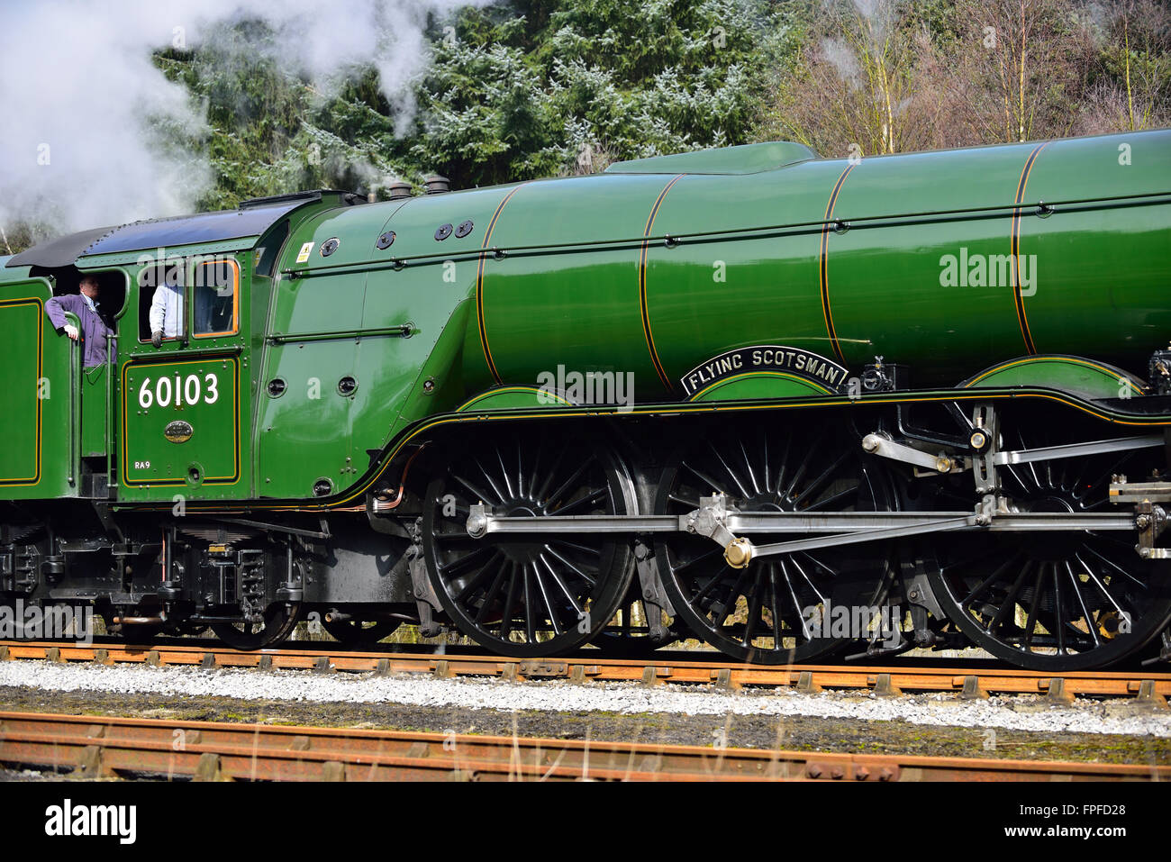 Il recentemente rinnovato Flying Scotsman Foto Stock