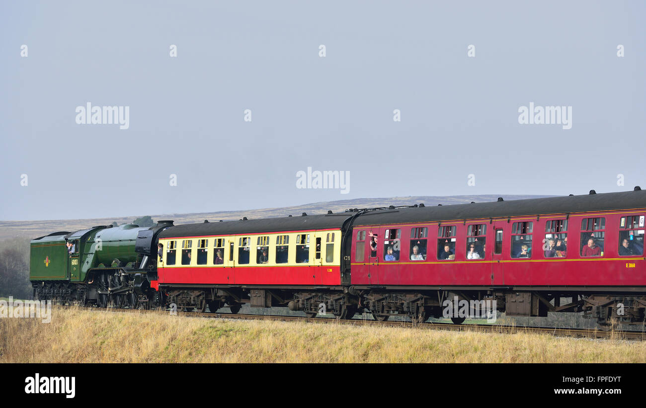 Il recentemente rinnovato Flying Scotsman Foto Stock