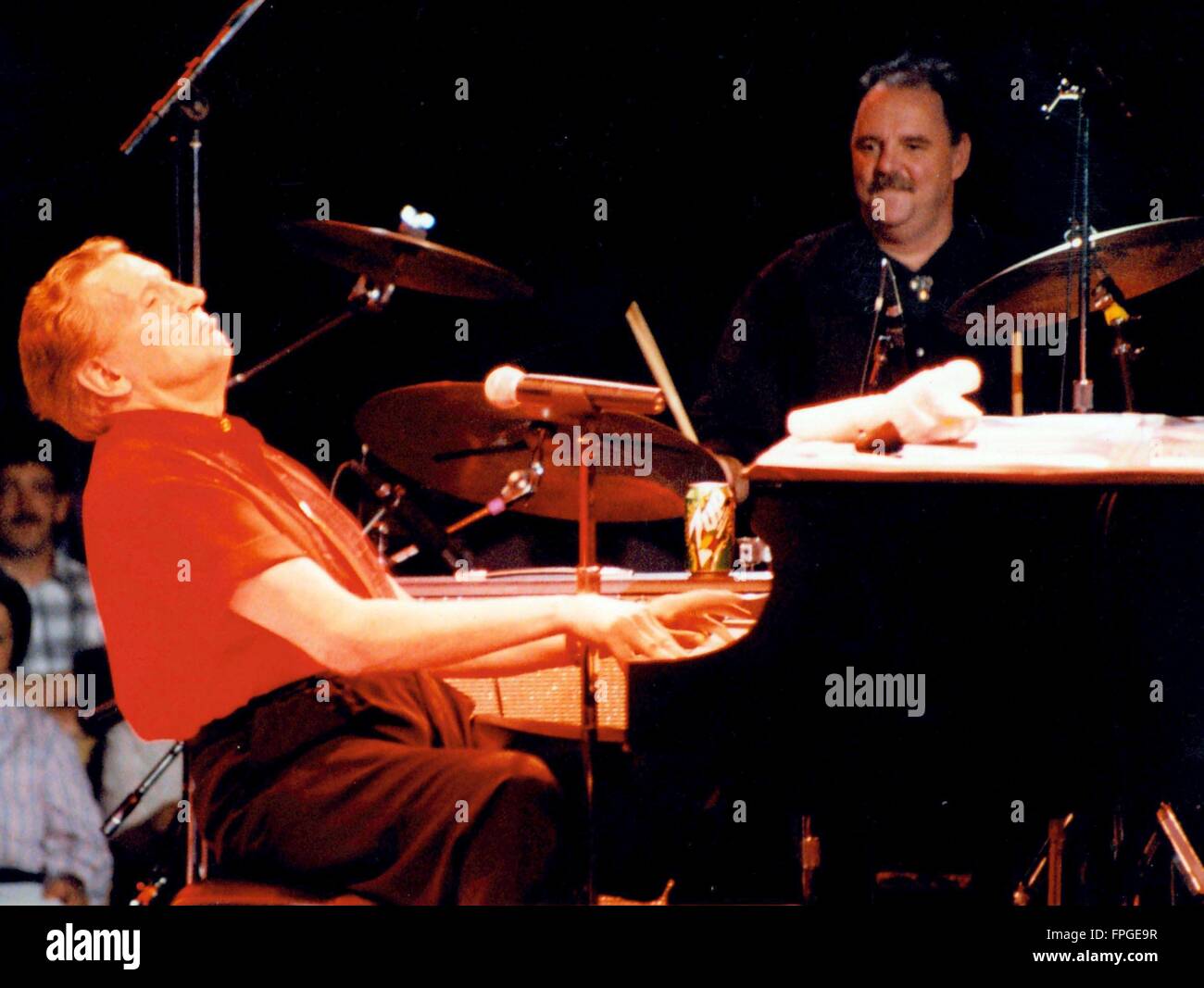 Jerry Lee Lewis in esecuzione al West Bury fiera della musica a New York City 08 15 1998 foto di Michael Brito Foto Stock