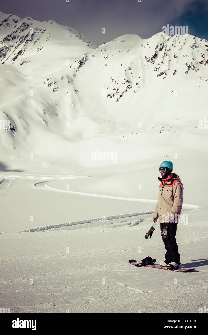 Il freeride in Val Senales Alto Adige - Italia Foto Stock