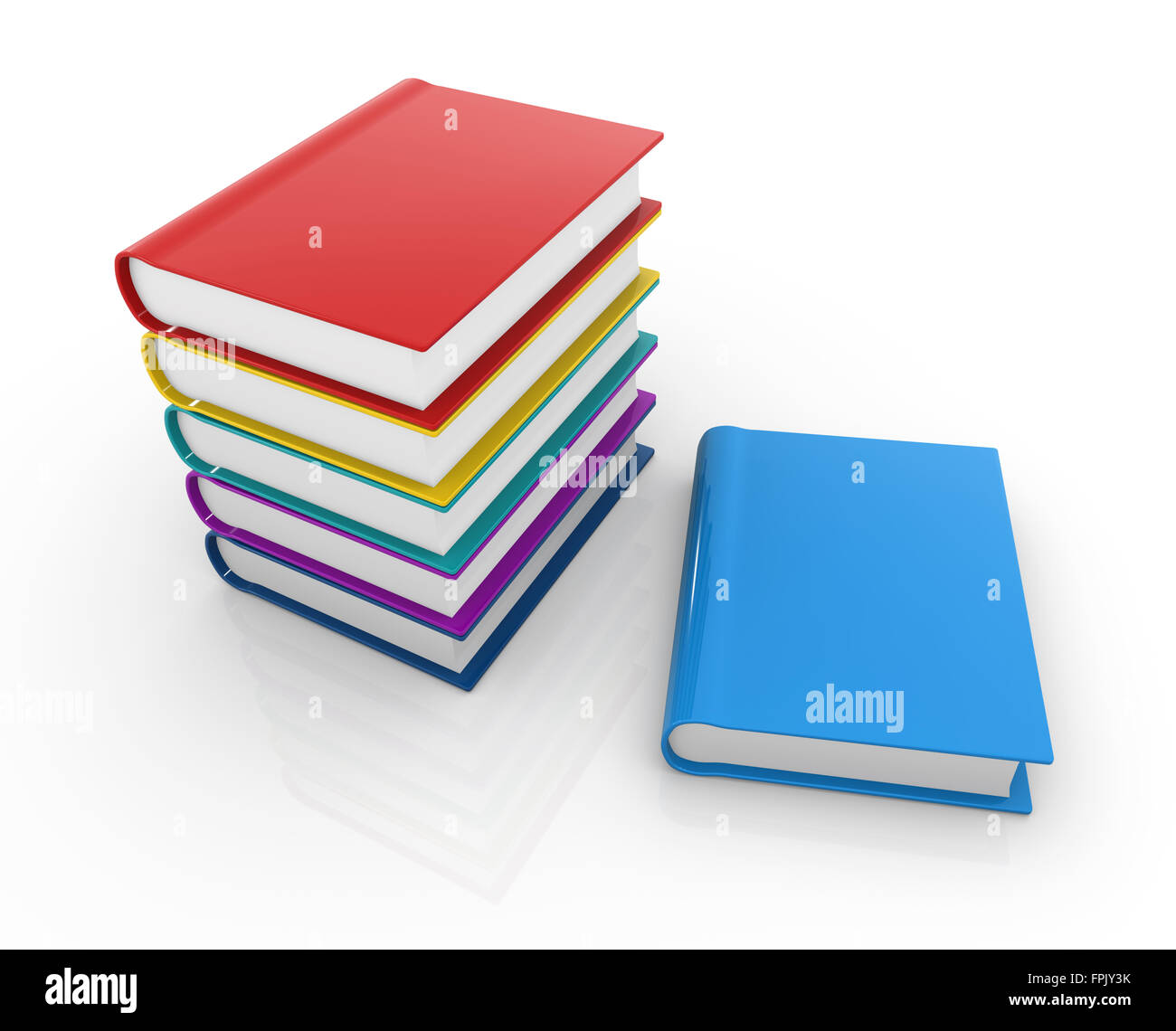 Coloratissimo libro , isolato su bianco. Foto Stock