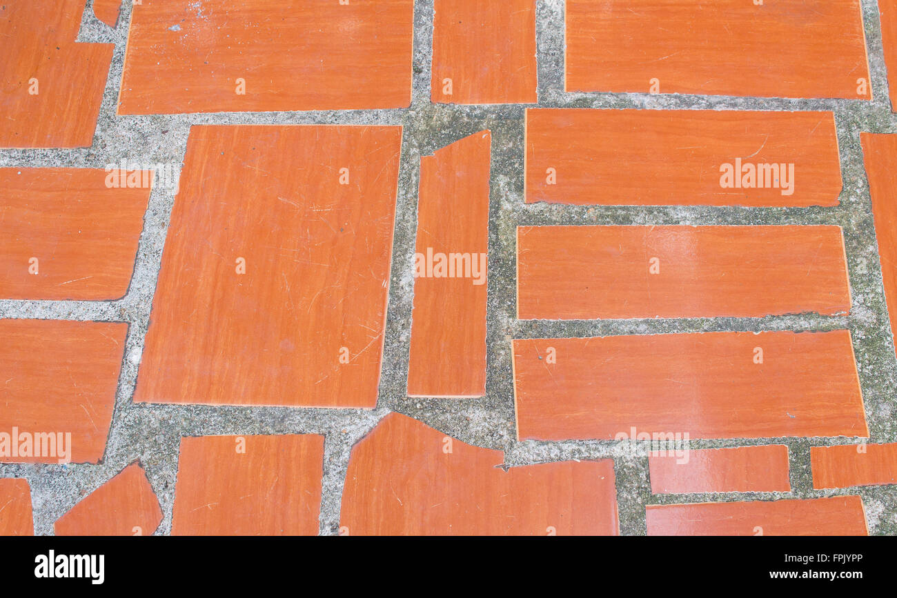 Rotture di piastrelle di ceramica abstract background pattern Foto Stock