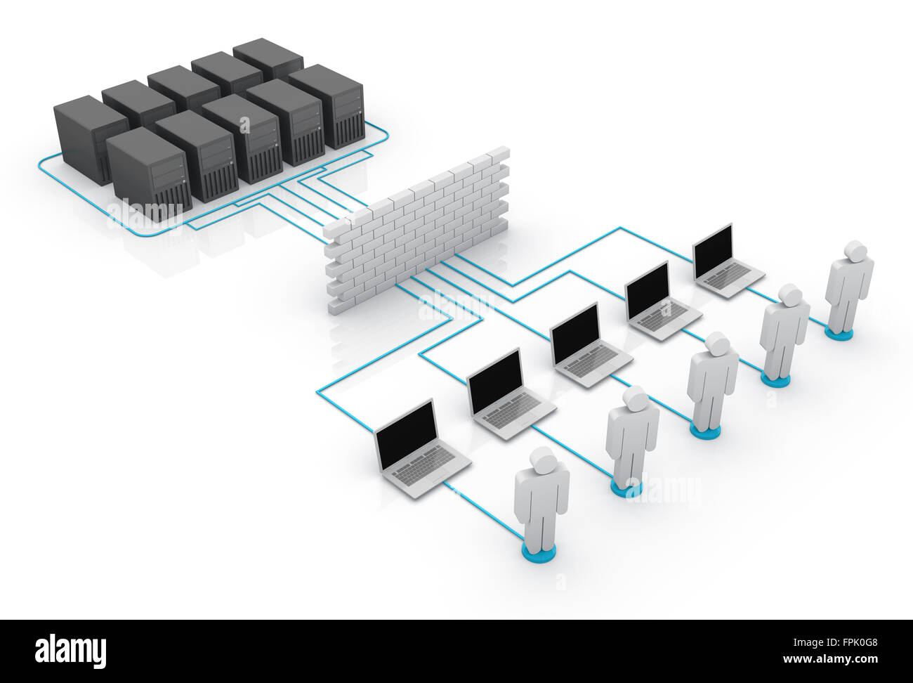 Persone e concetto di internet , questo è un computer generato e l'immagine 3D rappresentata. Foto Stock