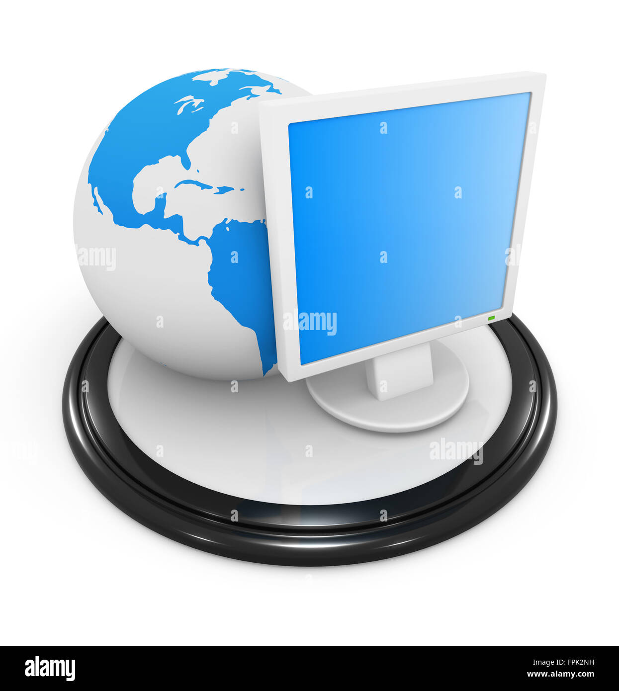 Icona del computer , questo è un computer generato e immagine 3D rappresentata. Foto Stock