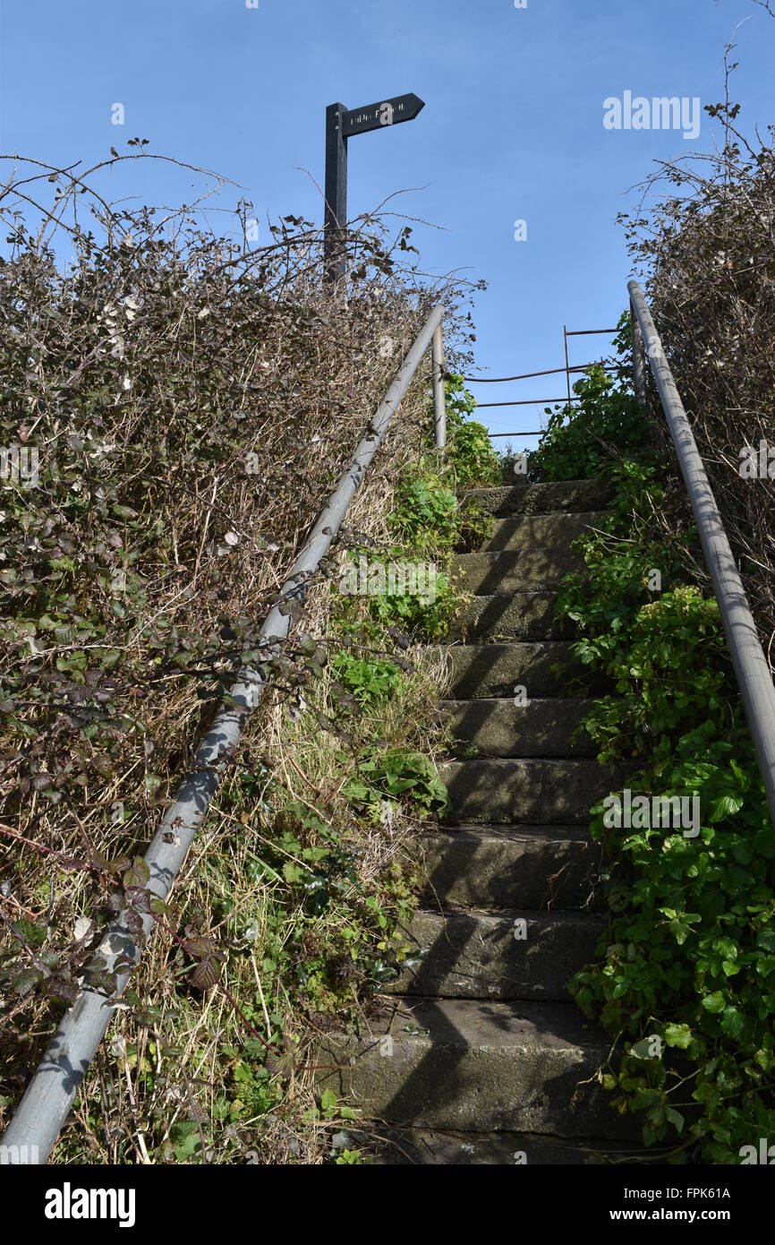 Sentiero pubblico passi, inferiore Heswall Wirral, Merseyside. Foto Stock