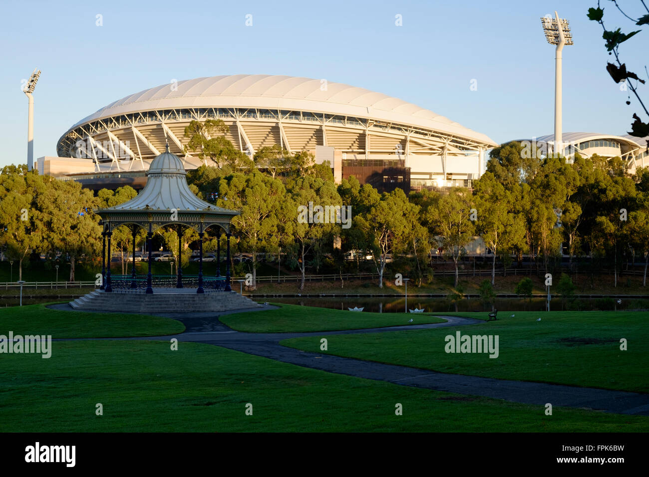 Passeggiata mattutina in Adelaide - Adelaide Oval Foto Stock