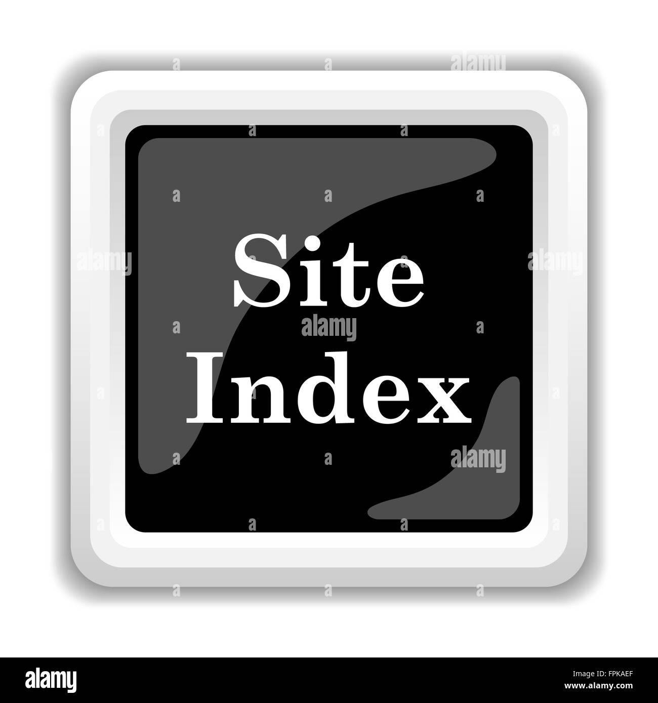 Indice del sito icona. Pulsante Internet su sfondo bianco. Foto Stock