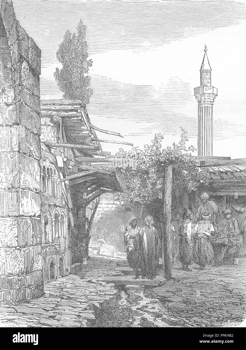 Marocco: FES: St città antica stampa 1880 Foto Stock