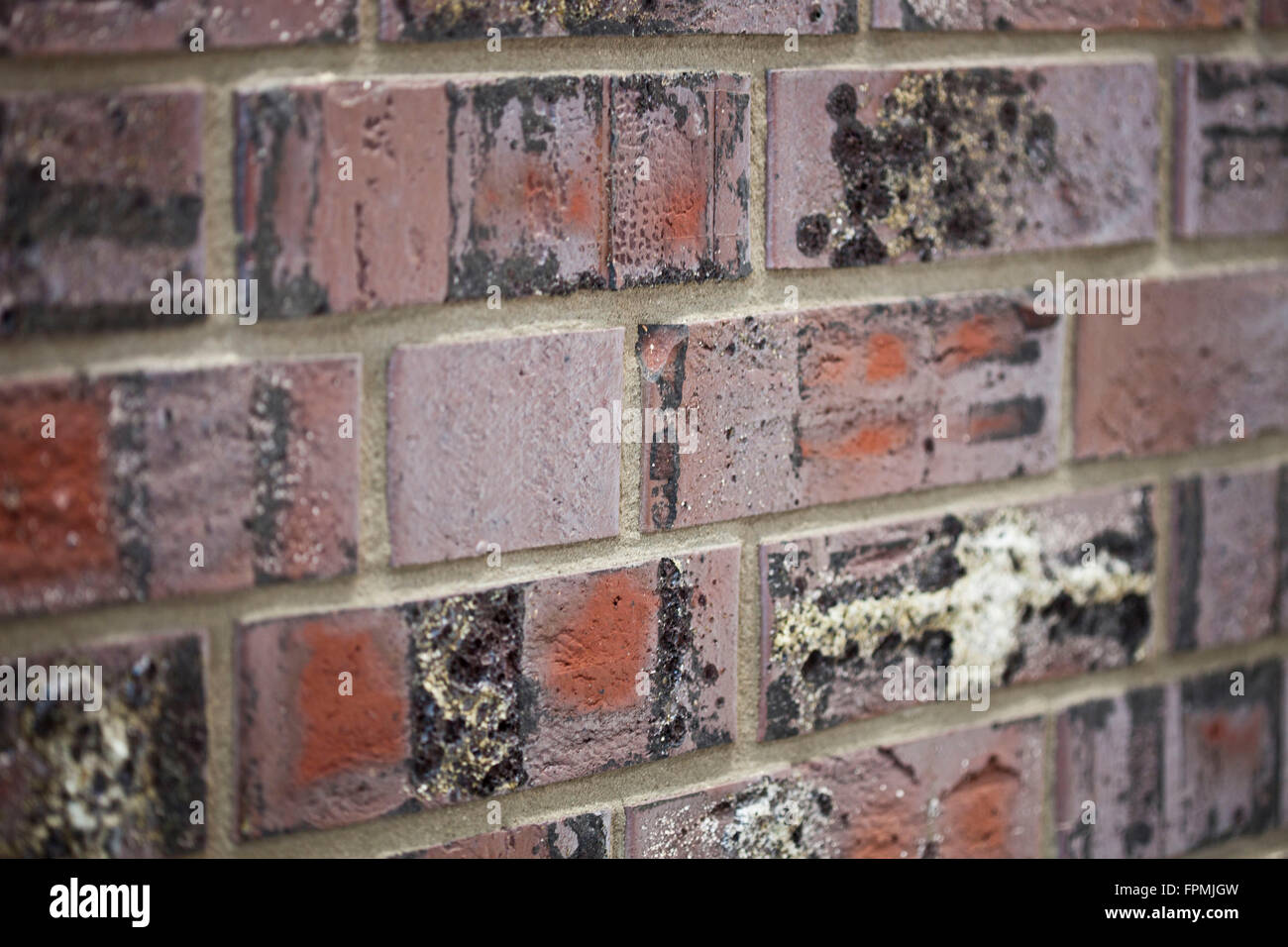 Dipinto di un muro di mattoni Foto Stock