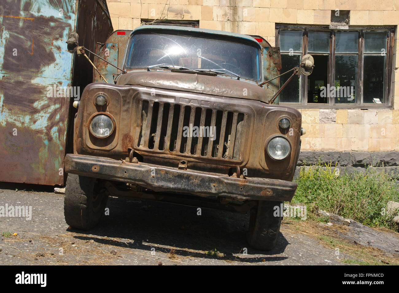 Vecchio carrello sovietica in Sanahin, Armenia Foto Stock
