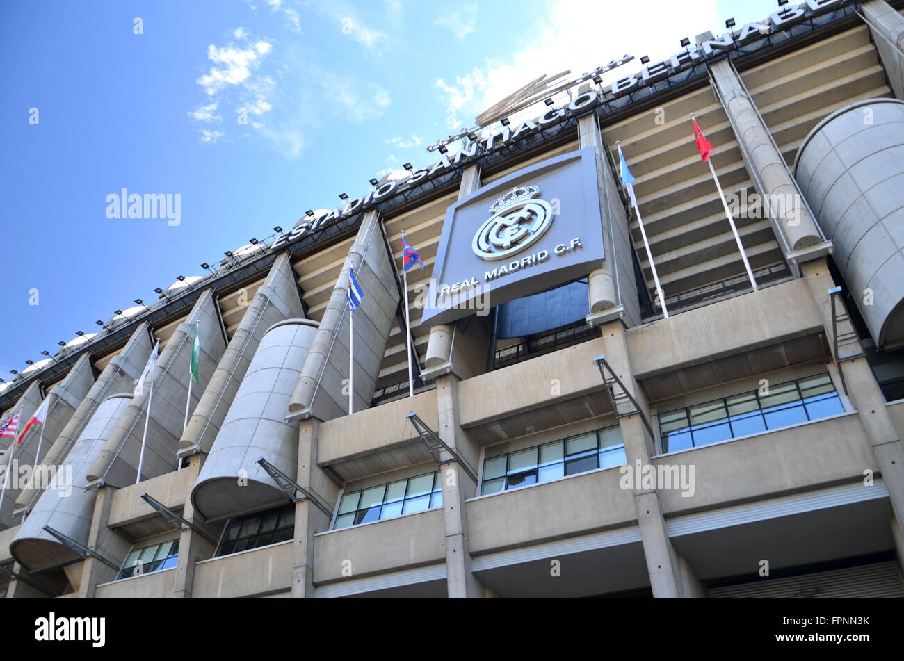 Stadio Santiago Bernabeu del Real Madrid il 25 agosto 2012 a Madrid, Spagna. Foto Stock