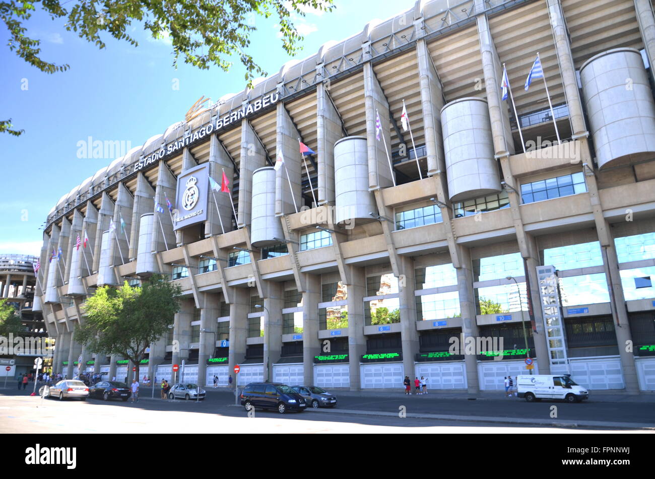 Stadio Santiago Bernabeu del Real Madrid il 25 agosto 2012 a Madrid, Spagna. Foto Stock