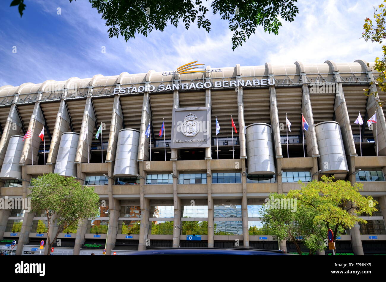 Stadio Santiago Bernabeu del Real Madrid il 25 agosto 2012 a Madrid, Spagna. Foto Stock
