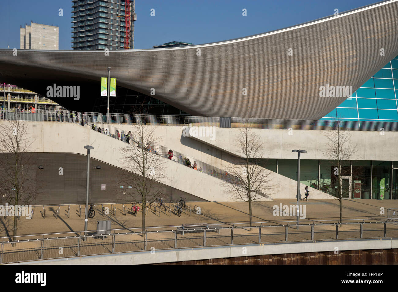 Il centro acquatico a QE II Parco Olimpico di Londra Foto Stock