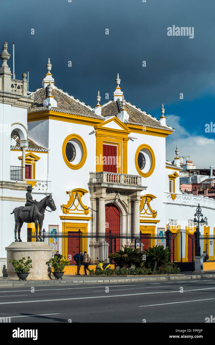 Plaza de toros de la Real Maestranza de Caballeria de Sevilla, Sevilla, Andalusia, Spagna Foto Stock