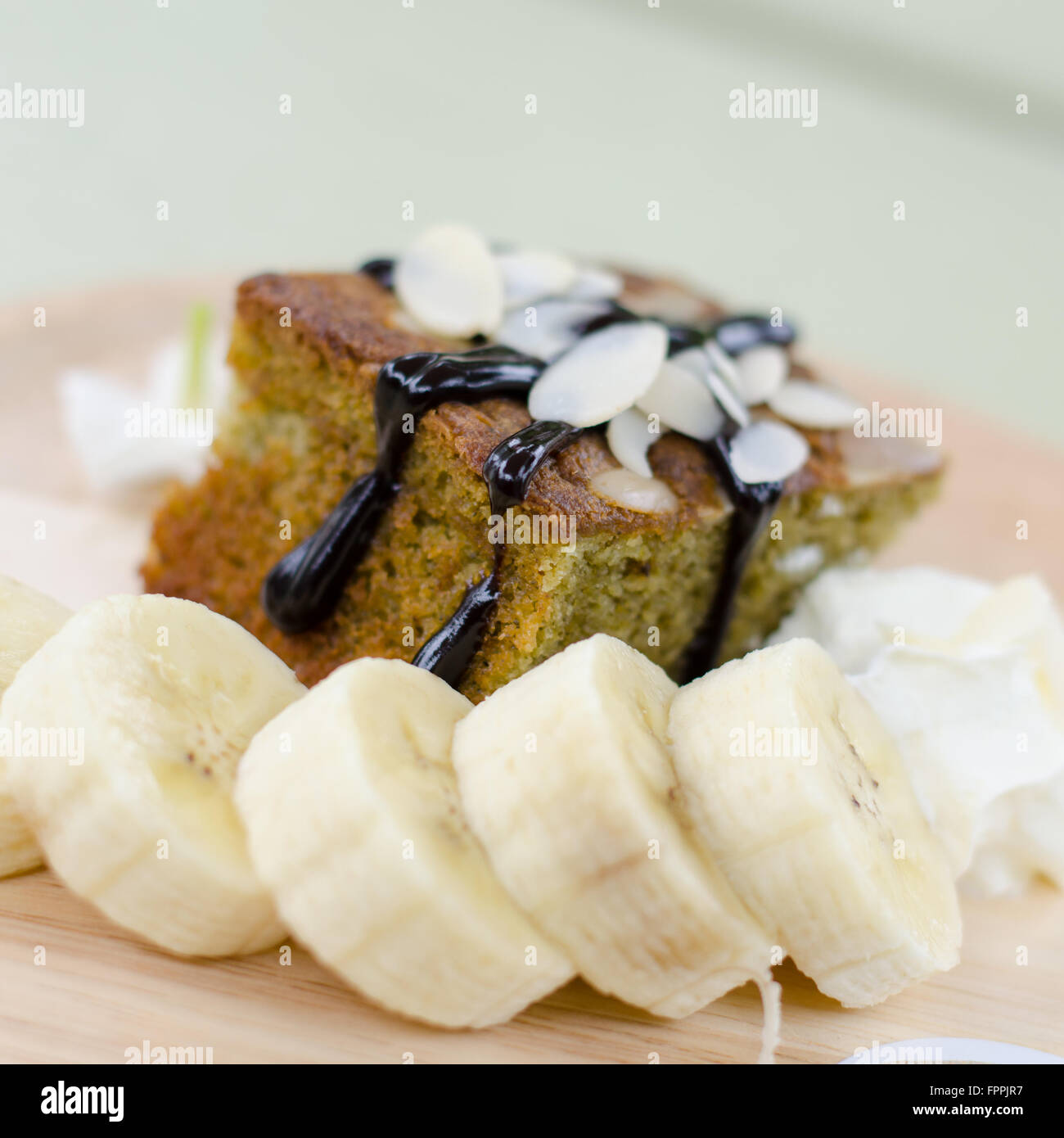 Torta brownie al cioccolato Foto Stock