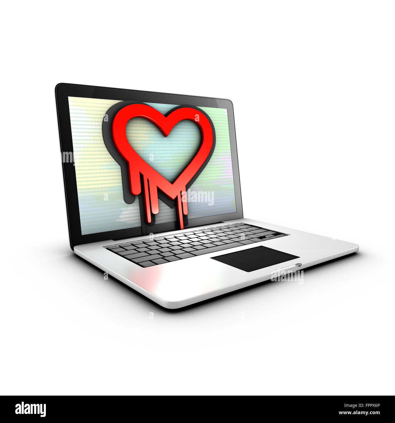 Il Heartbleed Bug è una vulnerabilità nel software crittografico library Foto Stock