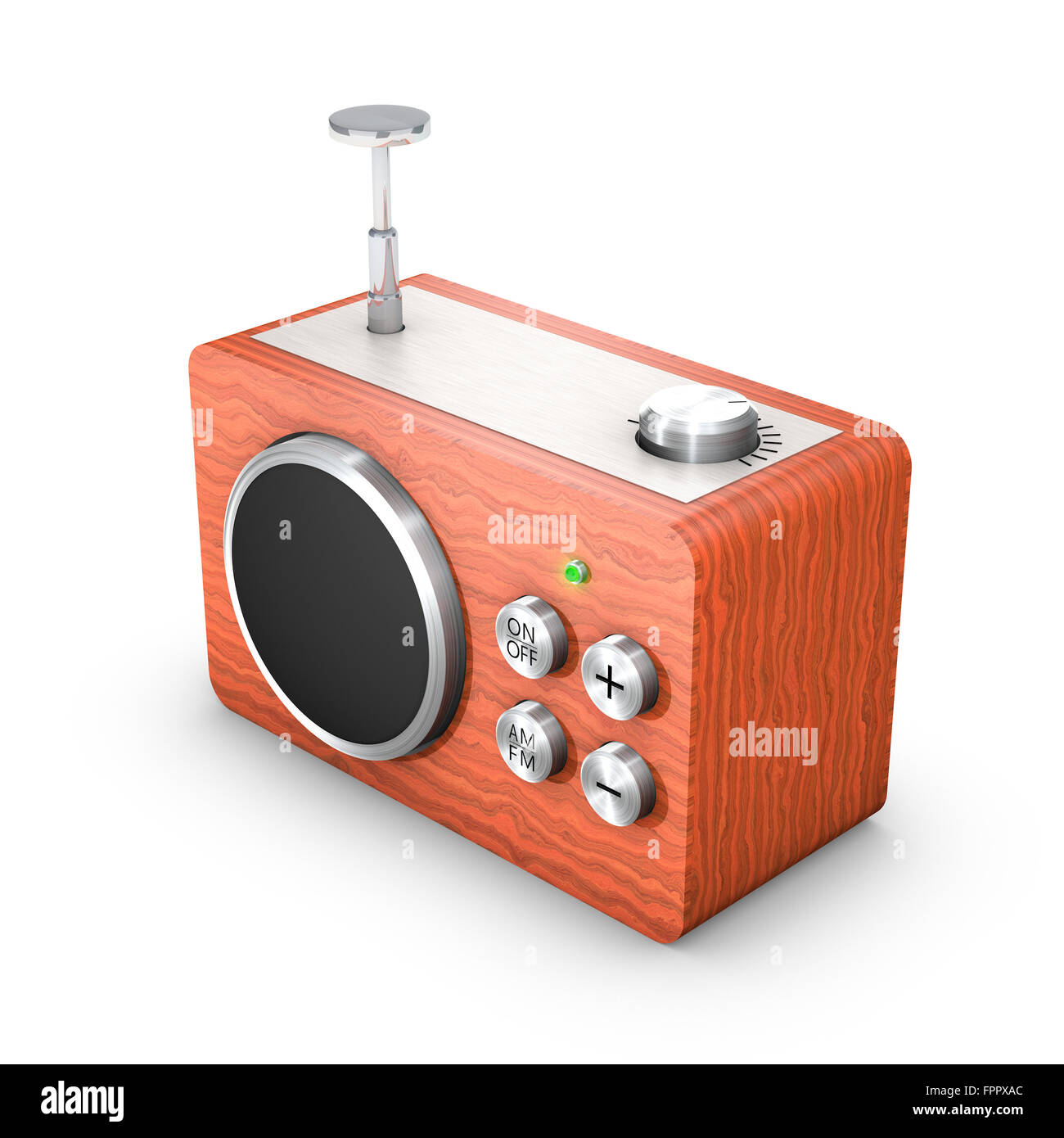 3D tocco vintage radio ricevitore Foto Stock