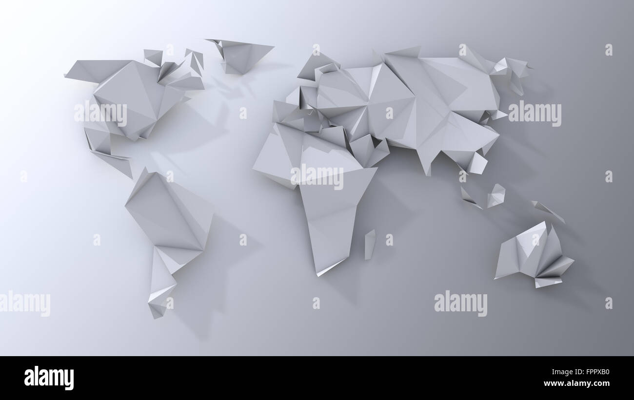 Origami continenti Scrapbooking. Foto Stock