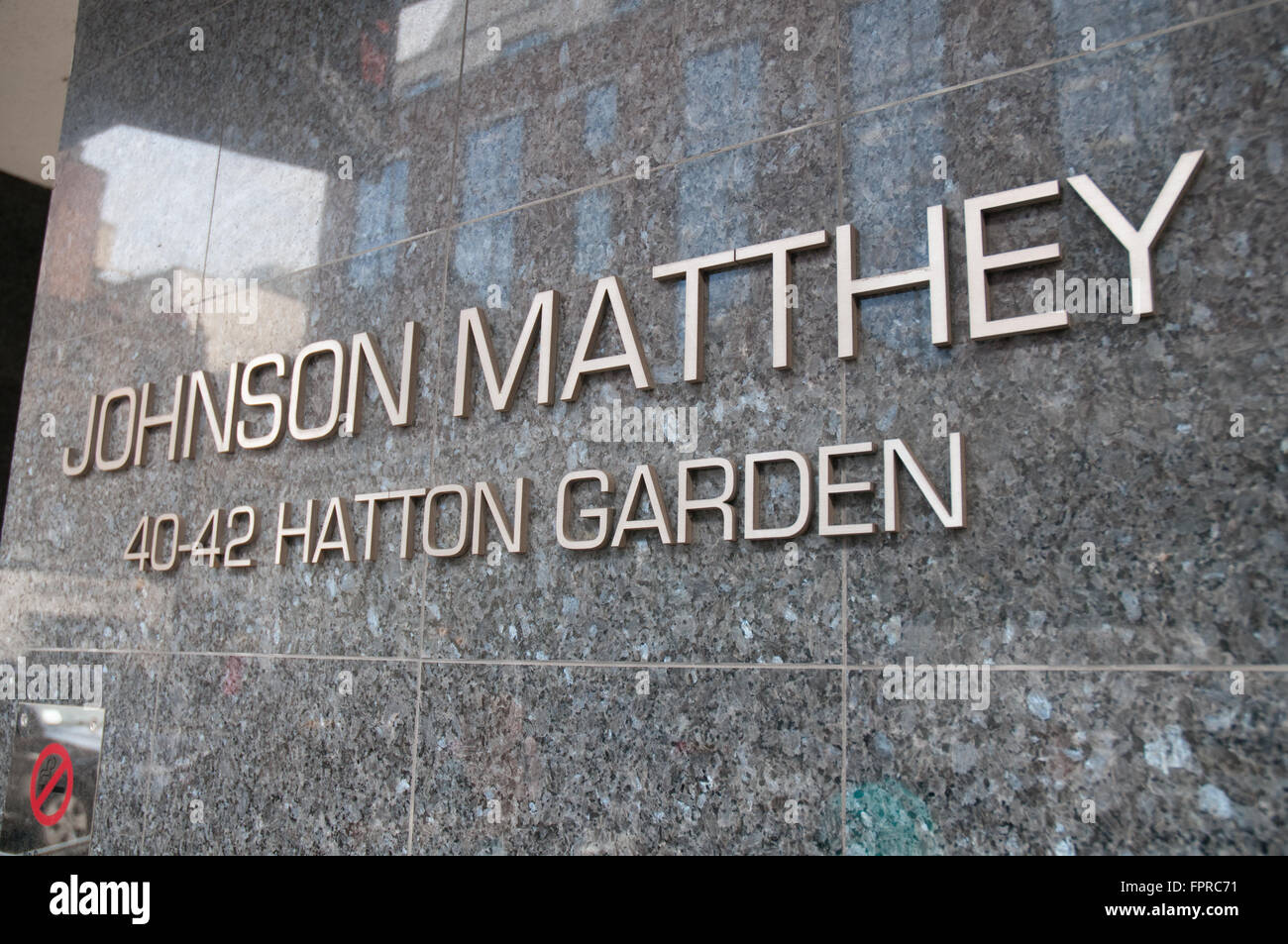 La Johnson Matthey Hatton Garden Office di Londra REGNO UNITO Foto Stock