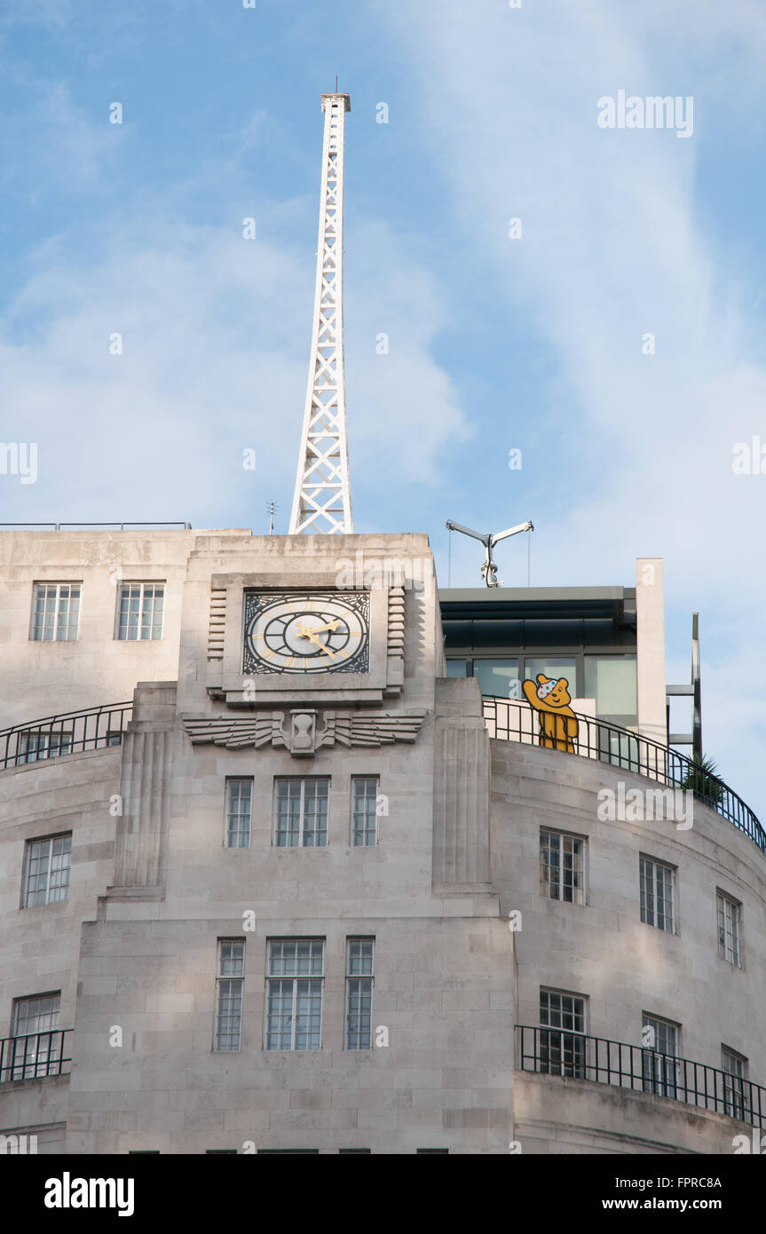 Britannica BBC Broadcasting House Portland Place London REGNO UNITO Foto Stock