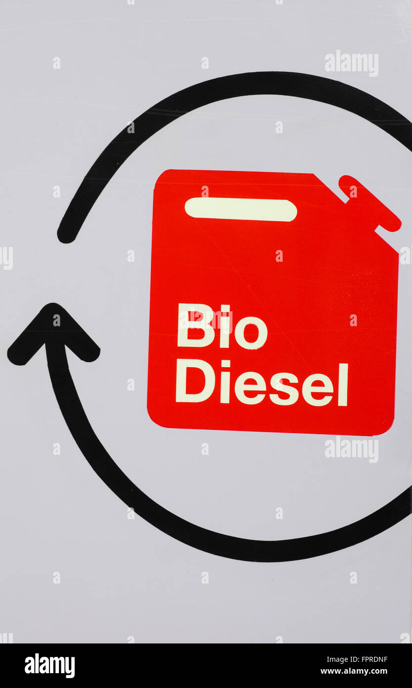 Bio Diesel logo di segno Foto Stock